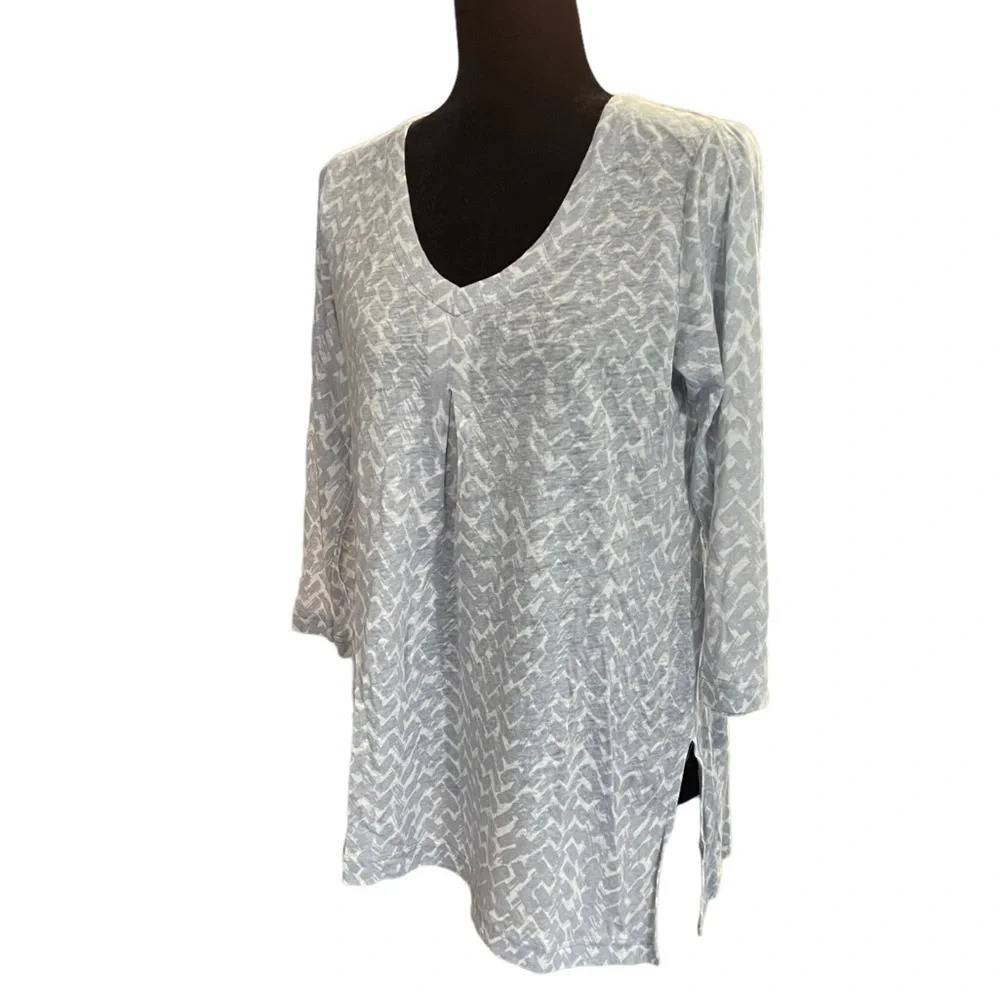 Poetry 100% Linen Asymmetric Blouse Casual Lagenlook Artist lightweight